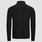 Men's Knitted Turtleneck Sweater - 1/4 Zip Pullover