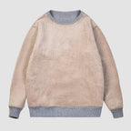 Men's  Basic Pullover Crewneck Sweater Fleece Lined Sweatshirt