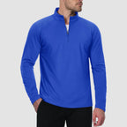 Men's Fleece-Lined Quarter Zip Pullover Sweatshirt