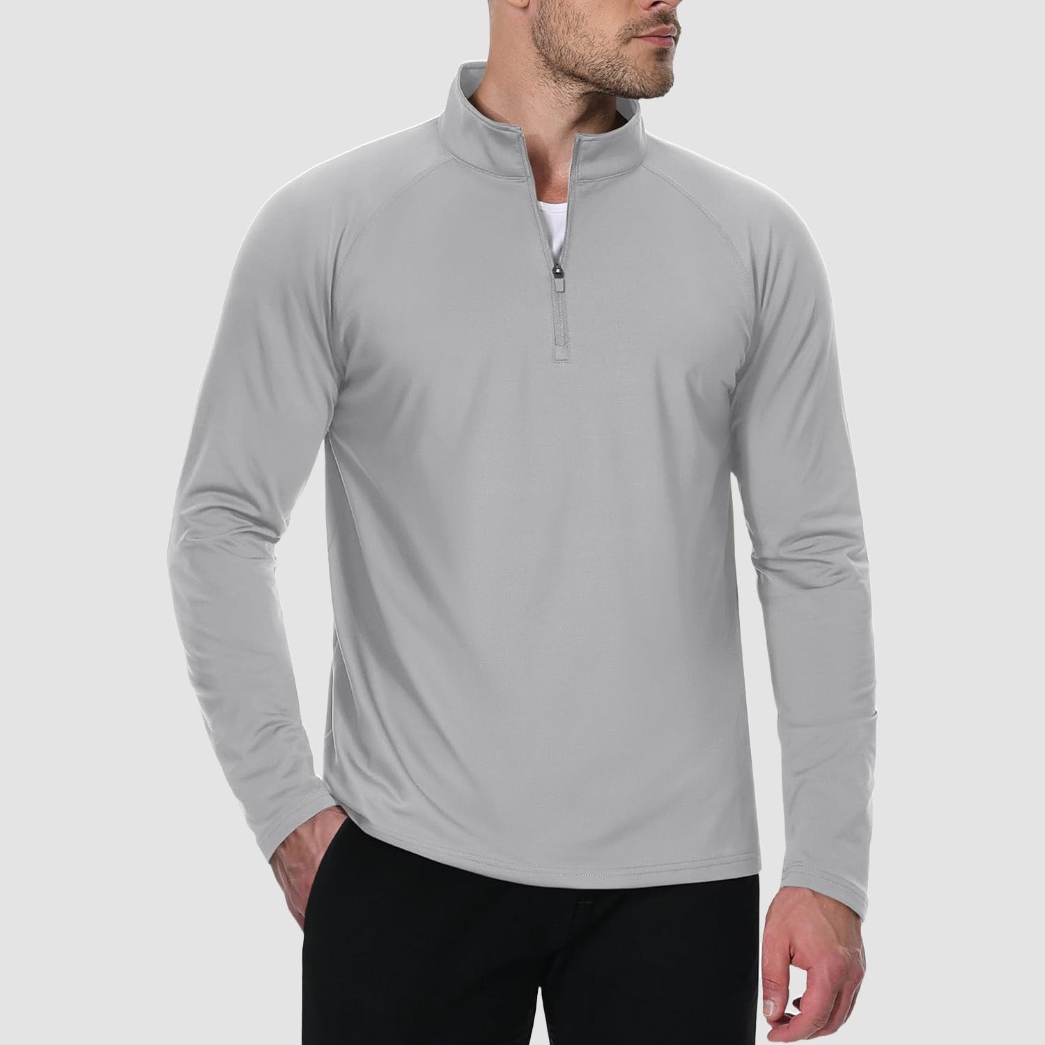 Men's Fleece-Lined Quarter Zip Pullover Sweatshirt